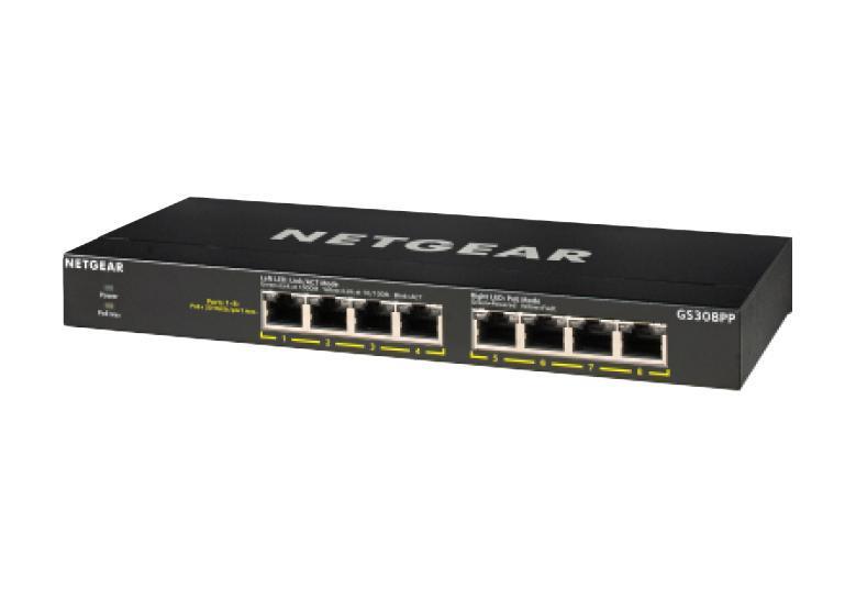 Netgear GS308PP SOHO 8-Port Gigabit PoE+ Unmanaged Switch