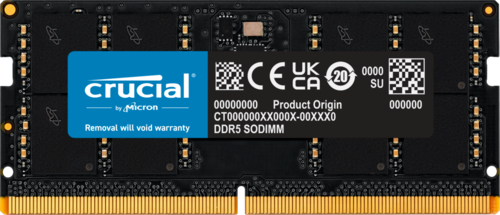 Crucial 32GB (1x32GB) DDR5 SODIMM 5600MHz CL46 Notebook Laptop Memory thumbnail 1