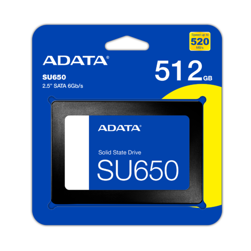 ADATA SU650 INTERNAL SSD, 512GB, 2.5" SATA, 520R/450W MB/s, 3YR WTY thumbnail 1