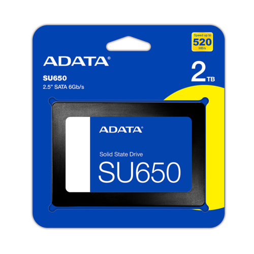 ADATA SU650 INTERNAL SSD, 2TB, 2.5" SATA, 520R/450W MB/s, 3YR WTY thumbnail 1