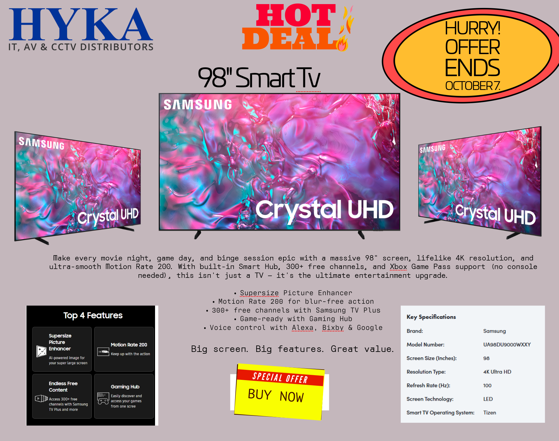 98 inch samsung tv
