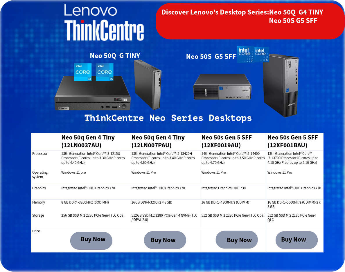 ThinkCentre Neo Series Desktops